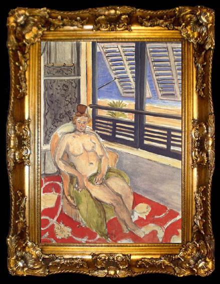 framed  Henri Matisse Sitting in the window of the Nude, ta009-2